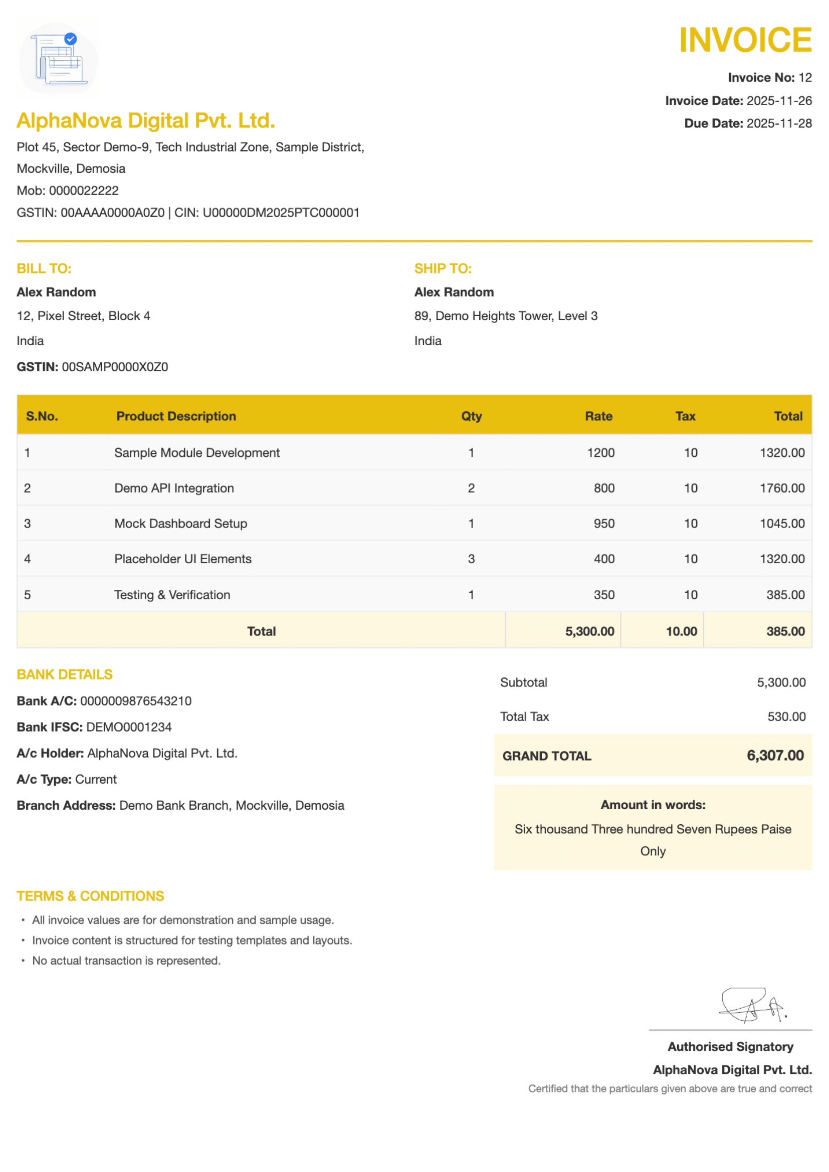 Invoice Template