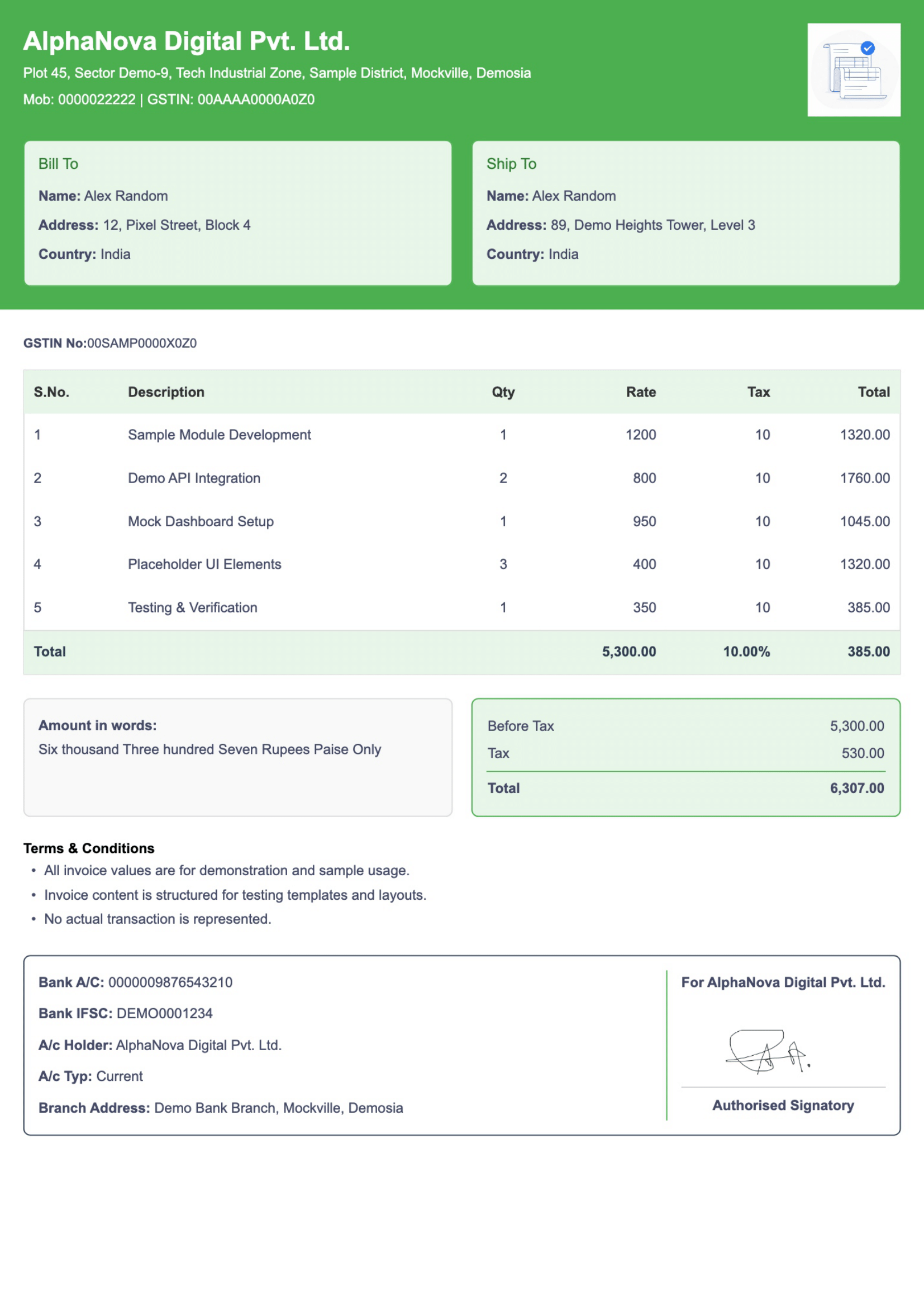 Invoice Template 2