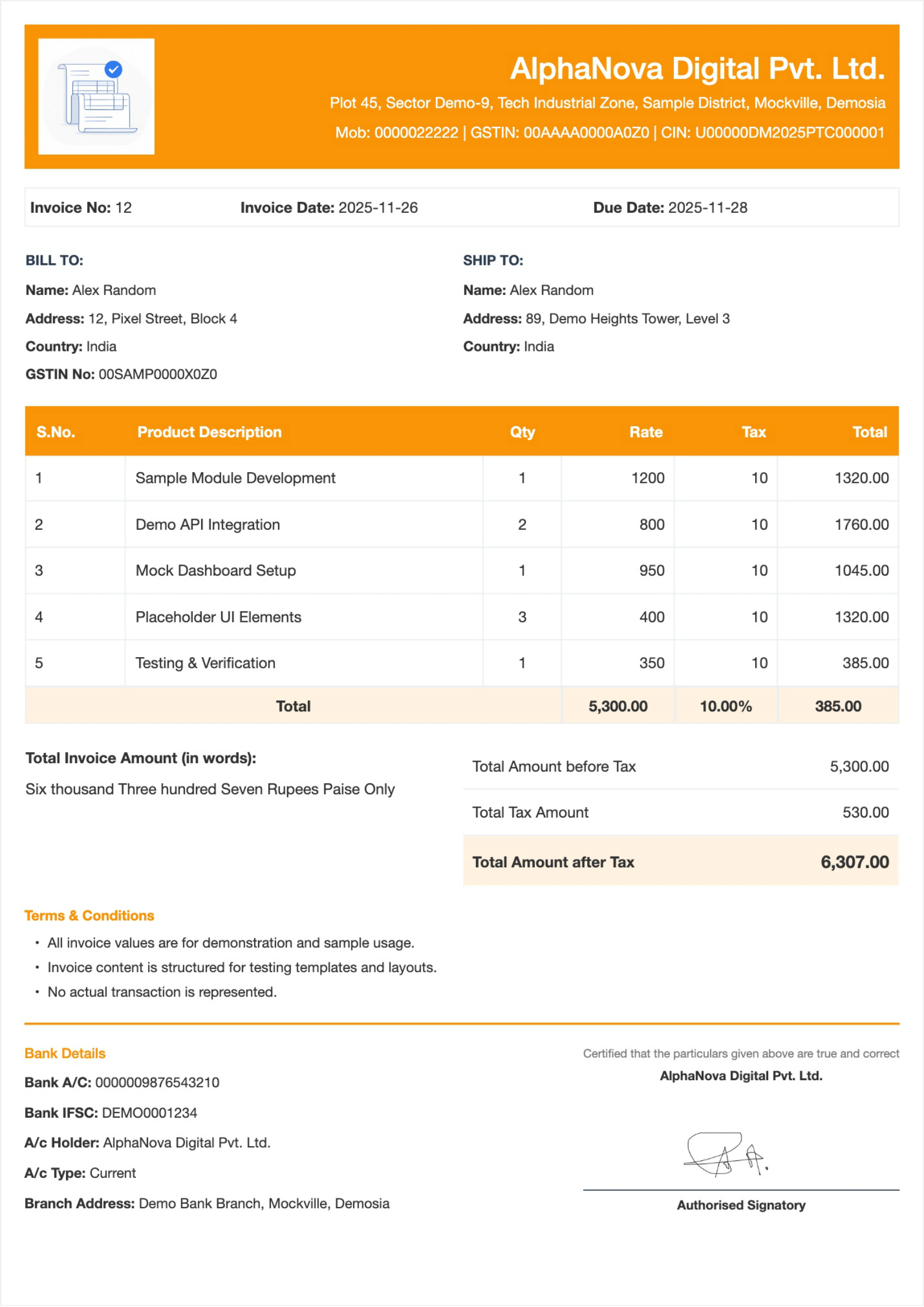 Invoice Template